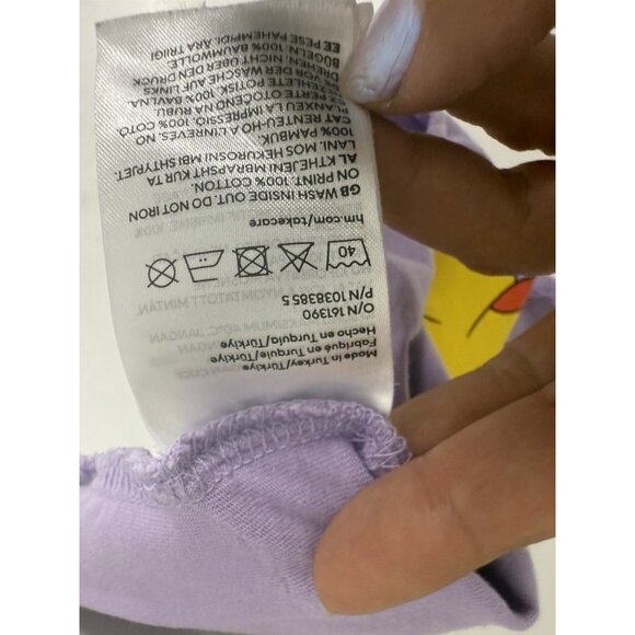 H&M Pokémon Pikachu T-Shirt Sz  3/4 T Graphic Print Purple Toddler - Picture 6 of 6